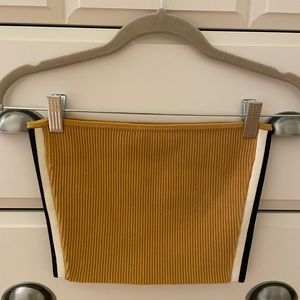 New W/O Tags Babaton Aritzia Tube Top Mustard S